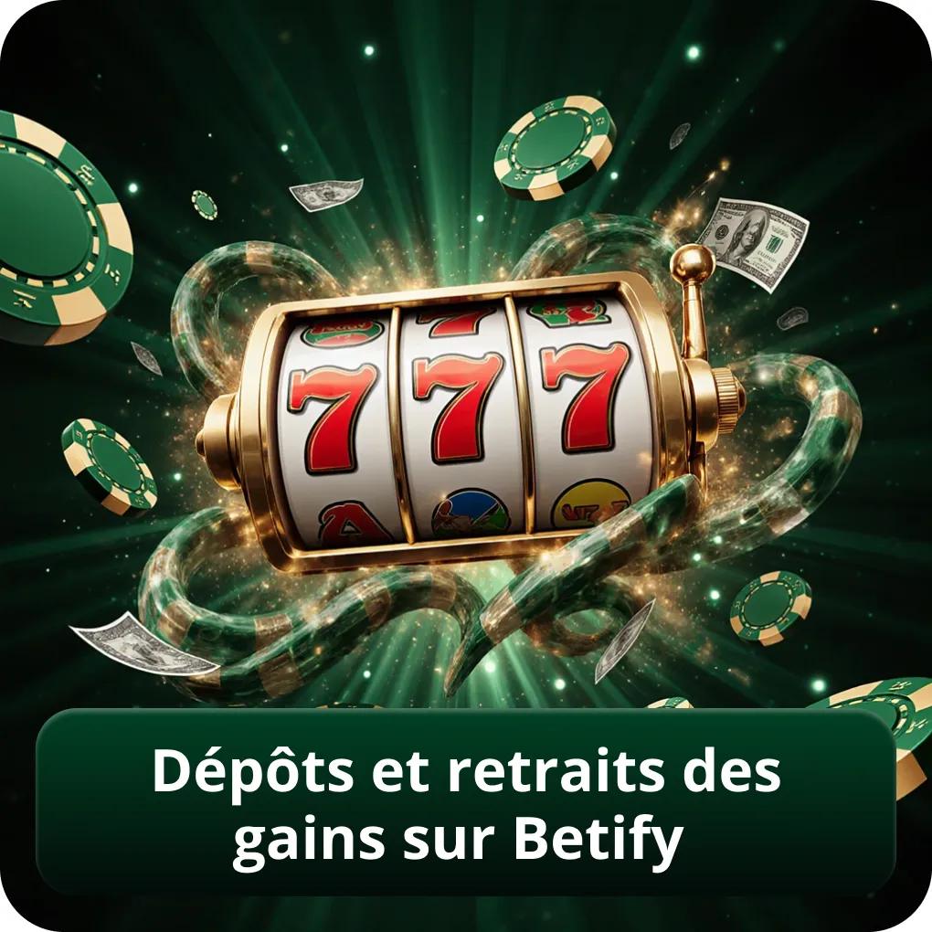 Dépôts et retraits des gains sur Betify