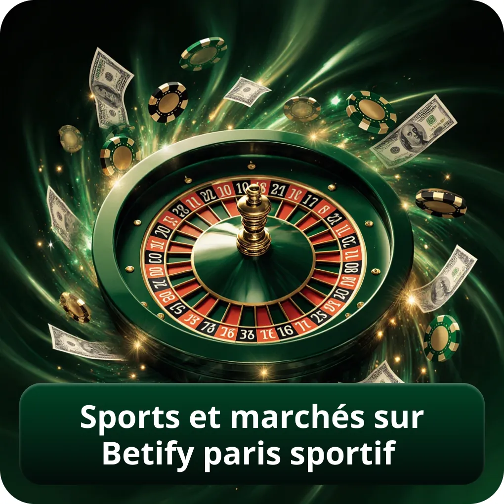 Sports et marchés sur Betify Paris Sportif