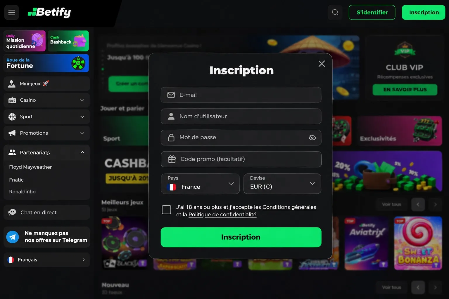 Betify : espace parieur et coupon de paris — Betify paris sportif